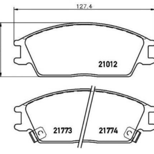 ΣΕΤ ΤΑΚΑΚΙΑ ΦΡΕΝΩΝ HYUNDAI ACCENT/GETZ ECOLINE ECO1012