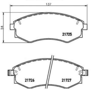 ΣΕΤ ΤΑΚΑΚΙΑ ΦΡΕΝΩΝ NISSAN ECO1044 ECOLINE